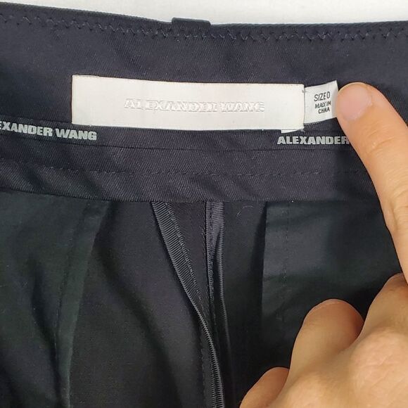 Alexander Wang High Rise Wool Trousers in Black - Size 0 - Picture 2 of 9